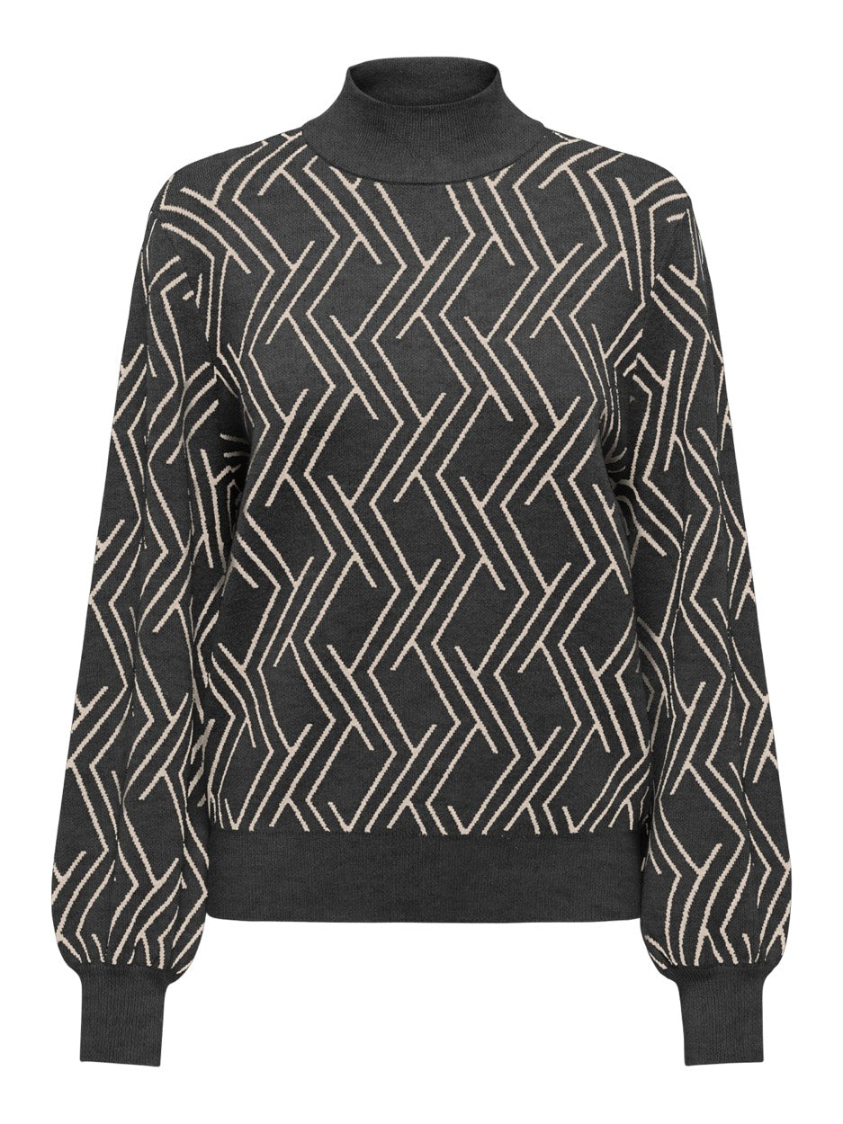 Only 15327635 Anny trui dames grijs dessin