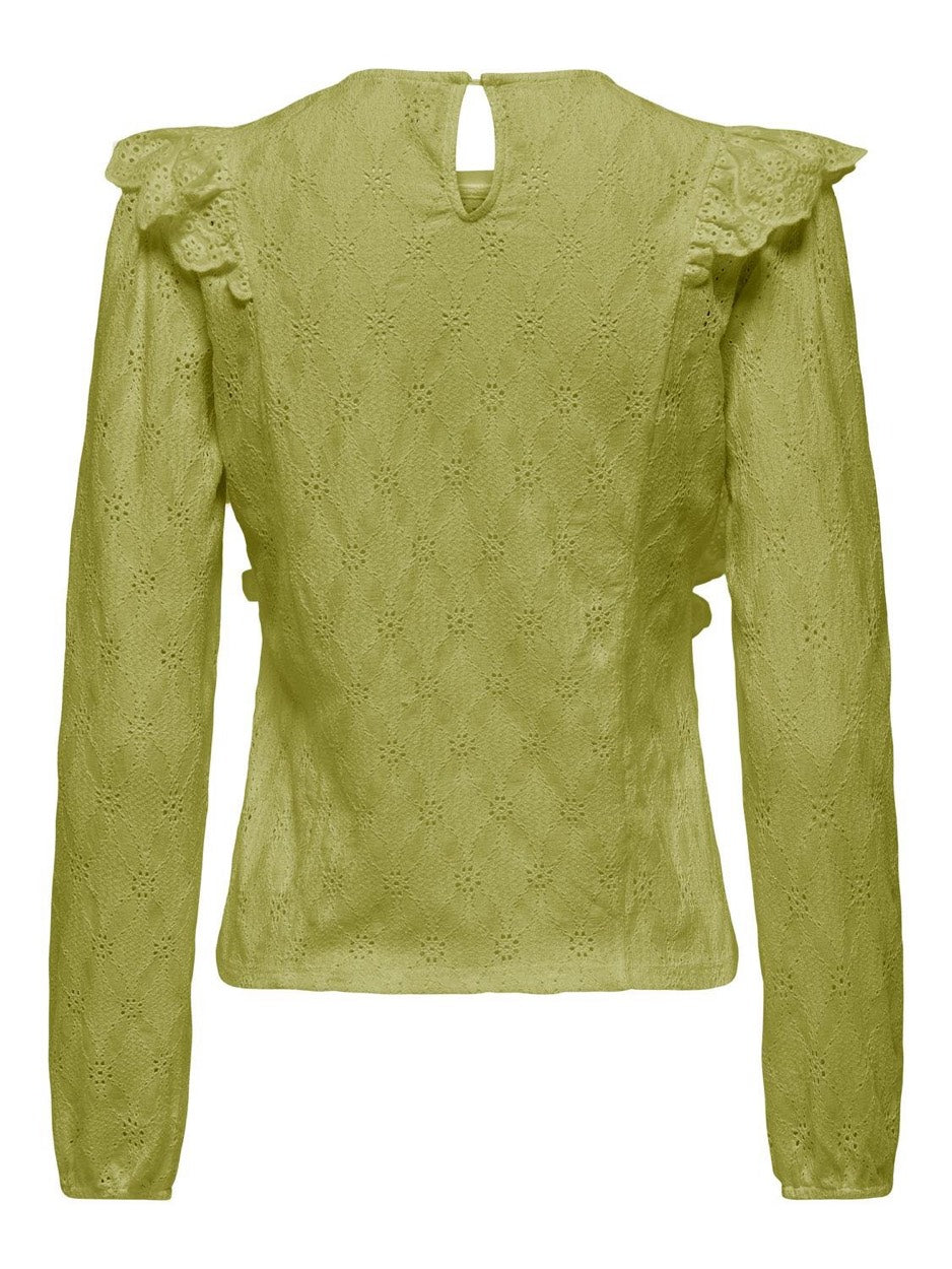 Only 15330354 Grace top l/m dames lime