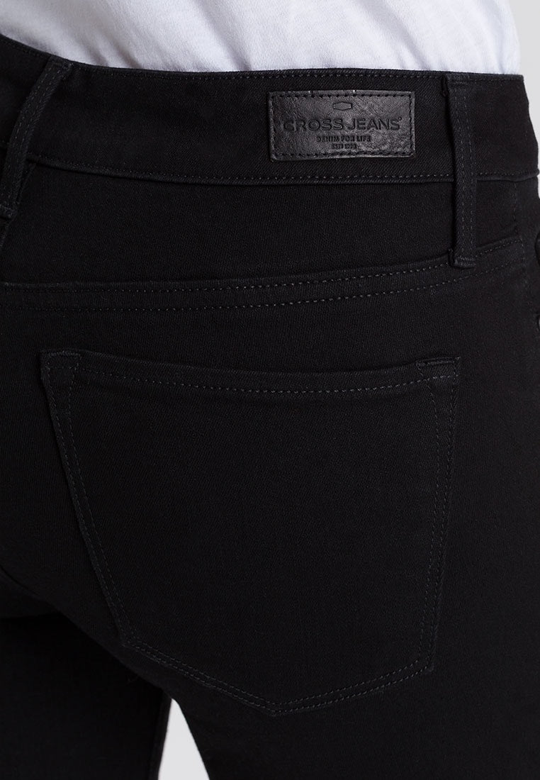 Cross Jeans P 433-005 bootcut flare fit dames – black denim - L32