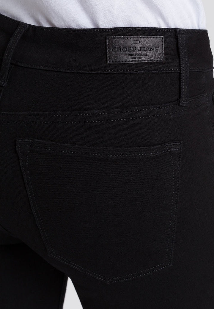 Cross Jeans P 433-005 bootcut flare fit dames – black denim - L32