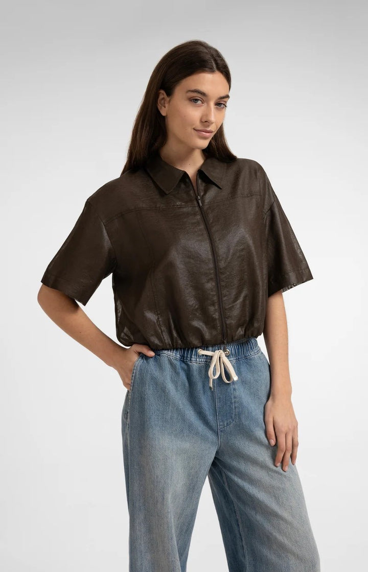 YAYA Women blouse l/m bruin – dames