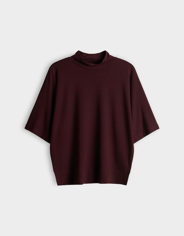 Opus Sinse 10618114467460 t-shirt k/m dames wijnrood