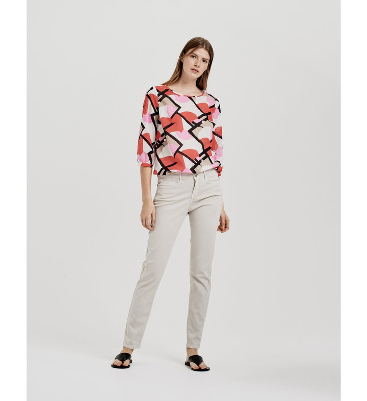 Vila Ganza top l/m dames - rood dessin