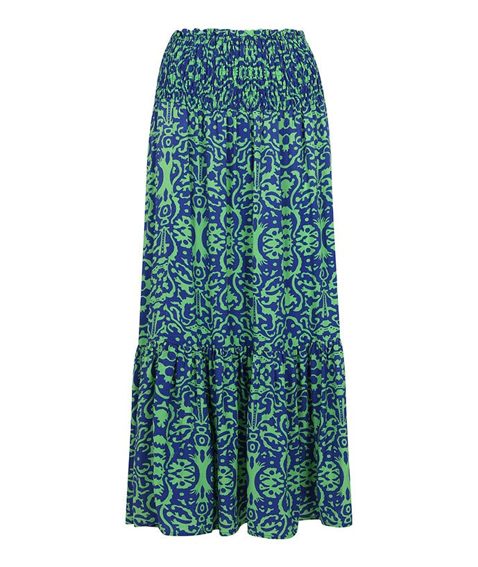 Elvira Casuals E1 24-039 rok kort dames blauw dessin