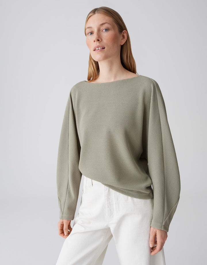 Opus Gluffi sweater dames olijf
