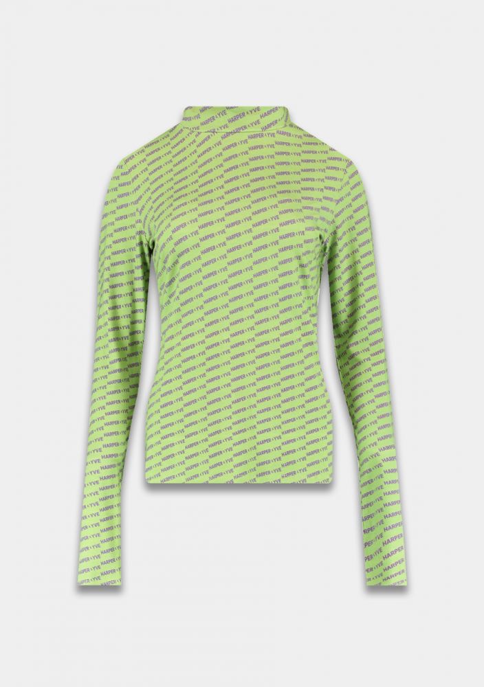 Harper and Yve AW24T505 Jane top l/m dames – groen dessin