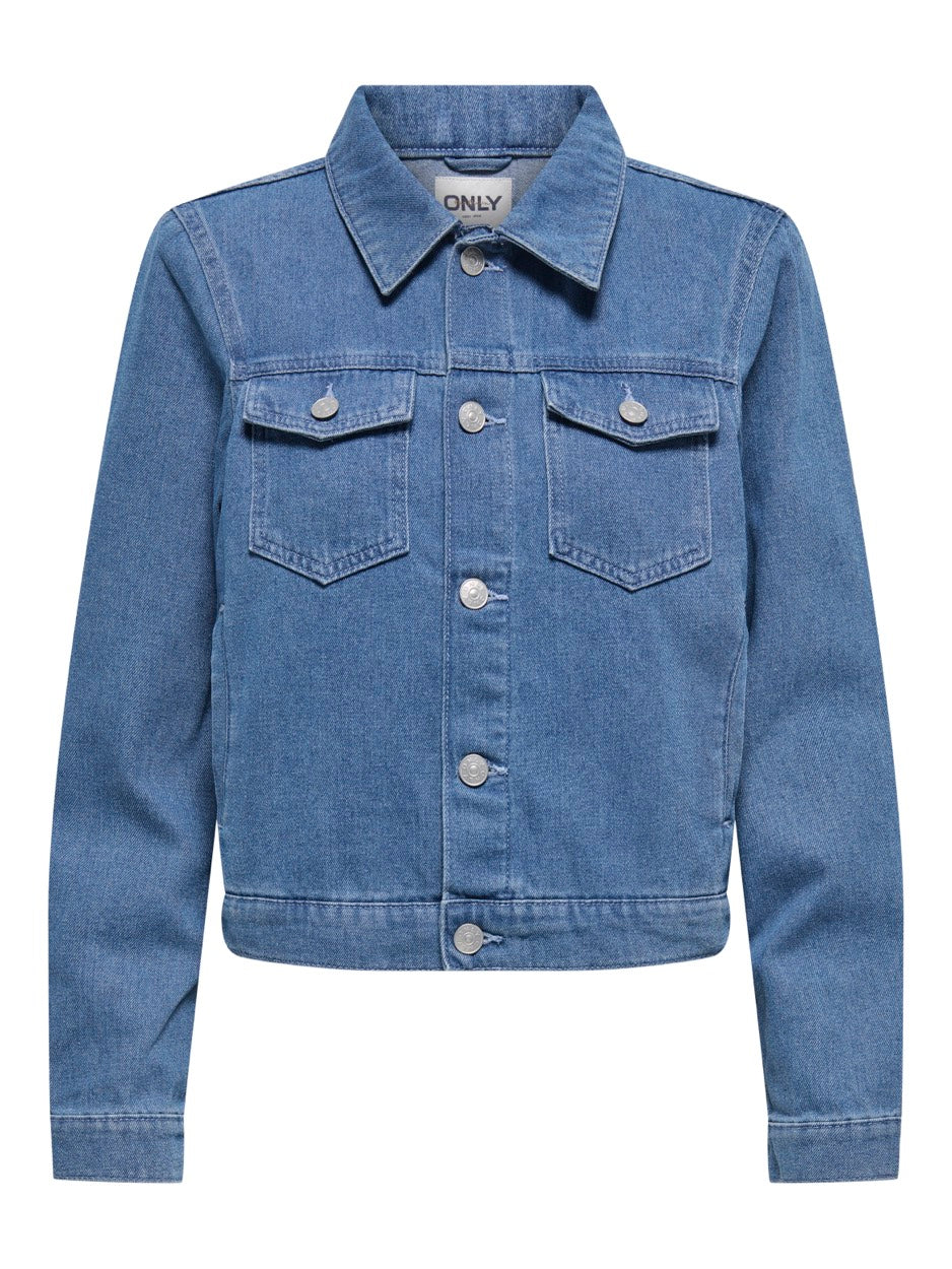 Only 15354624 rilla denim jack – dames - Blue Denim