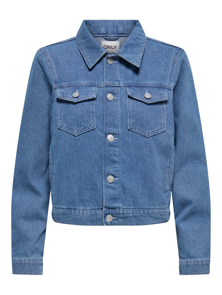 Only 15354624 rilla denim jack – dames - Blue Denim
