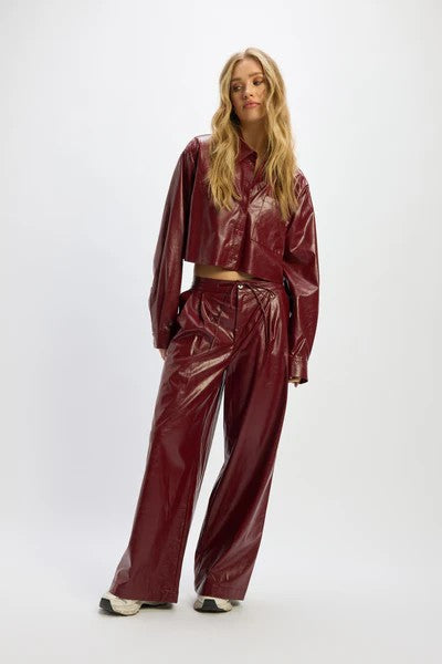 Refined department lange broek dames bordeaux – R2511194843