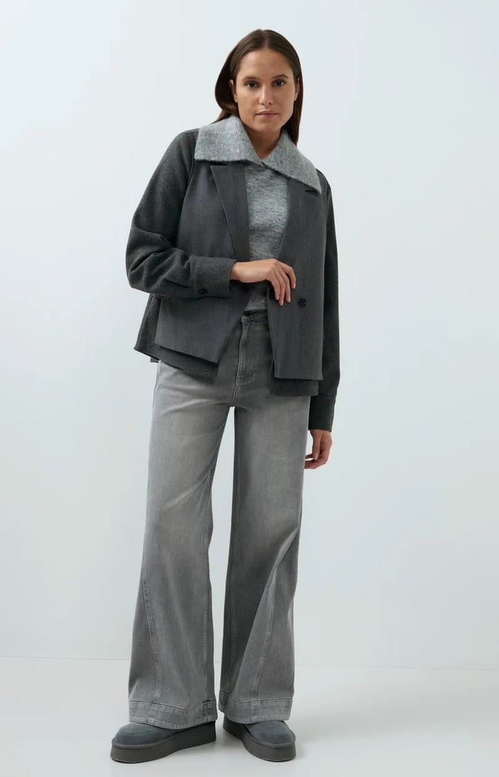 YAYA Women 01-311156-609 jeans loose fit grey denim