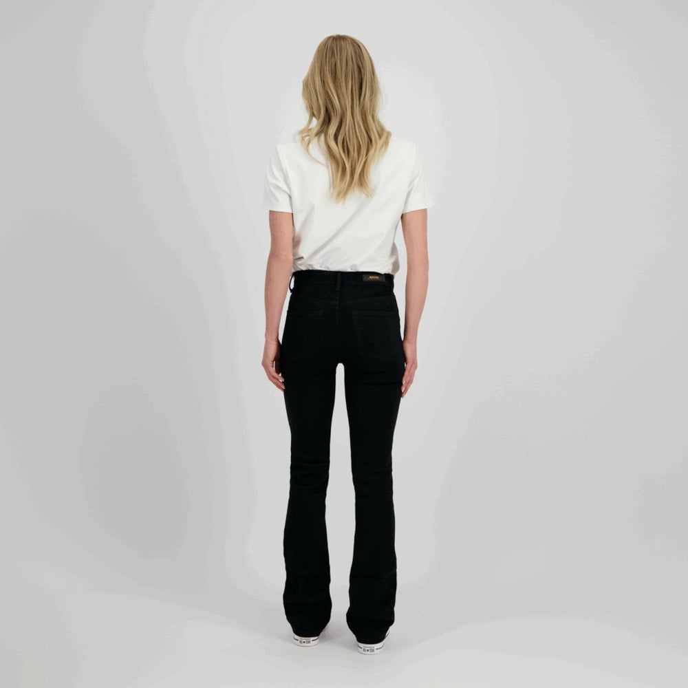 raizzed bootcut flare fit jeans zwart denim – dames - Black Denim - L32