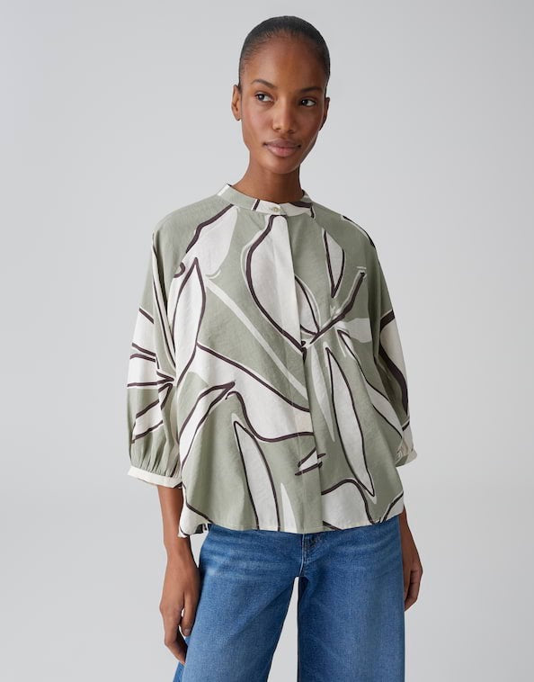Opus blouse l/m dames olijf
