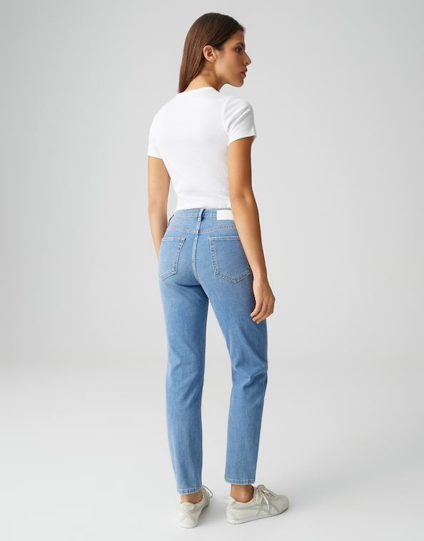 Opus Elma Clever jeans regular-straight fit – dames - Blue Denim - 30