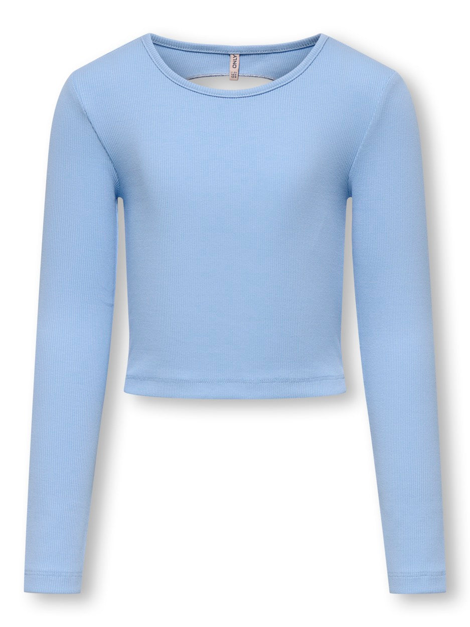 Kids Only Nessa top l/m lichtblauw – meisjes