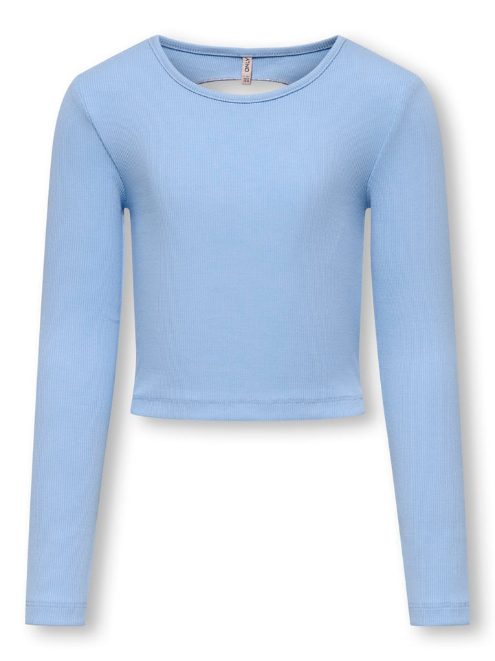 Kids Only Nessa top l/m lichtblauw – meisjes