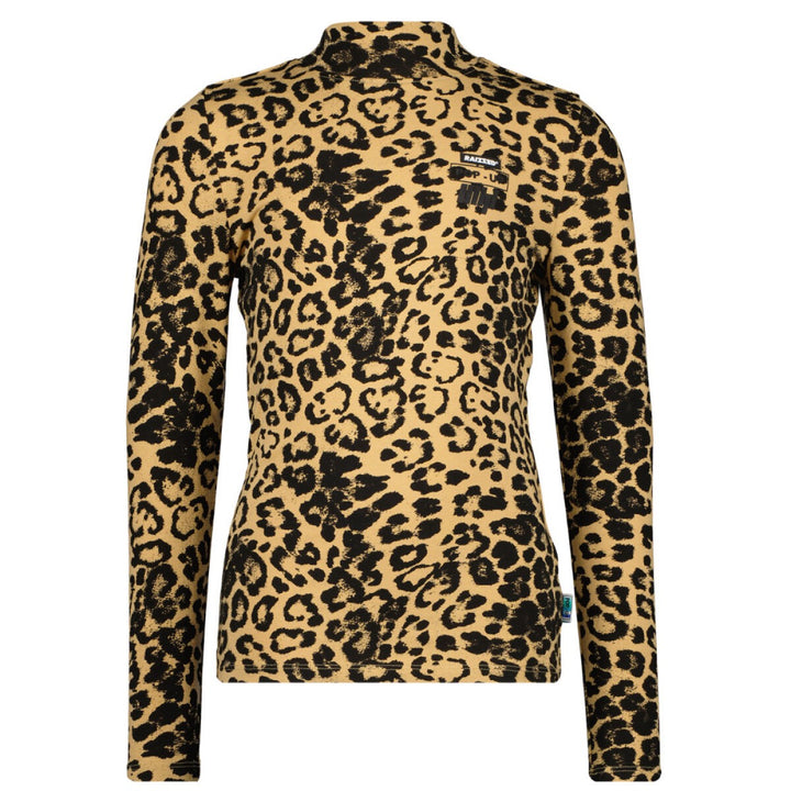 Raizzed Halley t-shirt l/m bruin dessin – meisjes