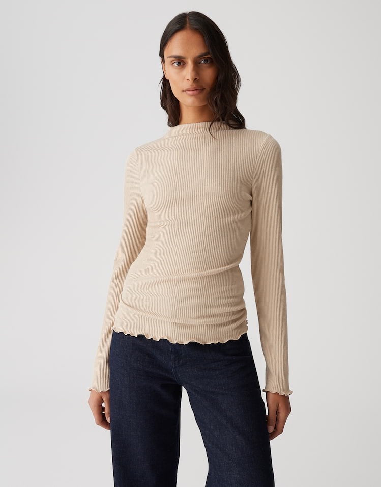 Opus Somanzi 10461813467100 t-shirt l/m zand
