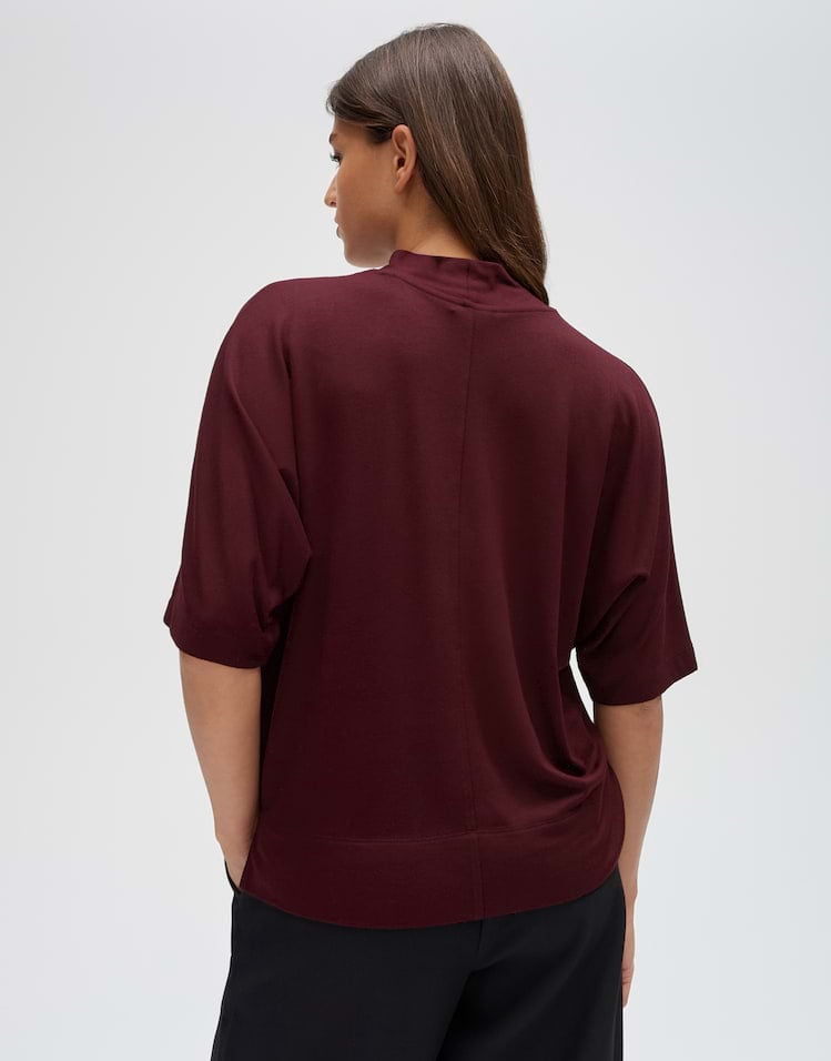 Opus Sinse 10618114467460 t-shirt k/m dames wijnrood