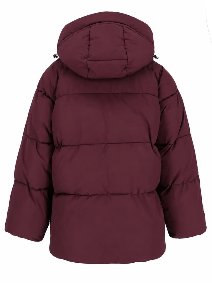 Covered winterjas dames Ann bordeaux – wintercollectie