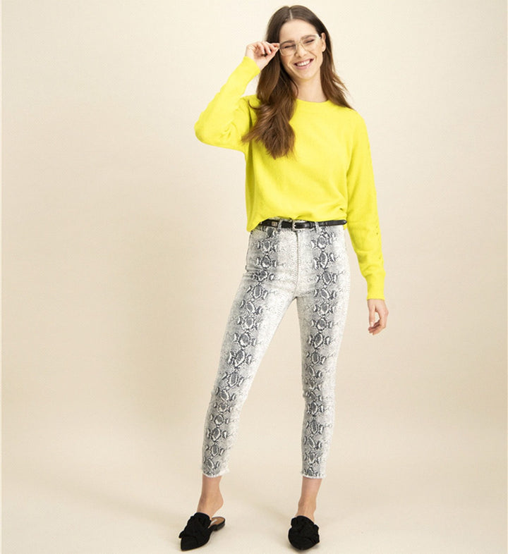 Elvira Casuals E2 26-064 Abby lange broek dames zwart dessin