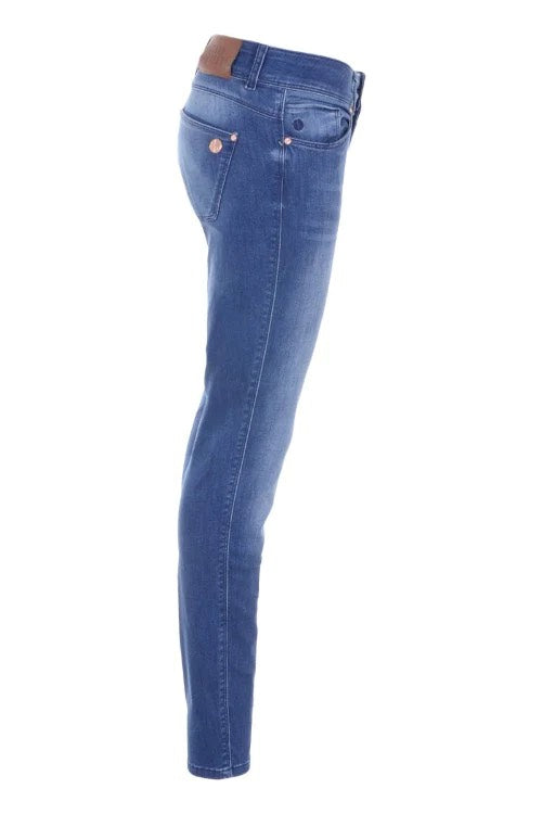 DNM Pure Flynn jeans bootcut flare fit dames – blue denim - L32