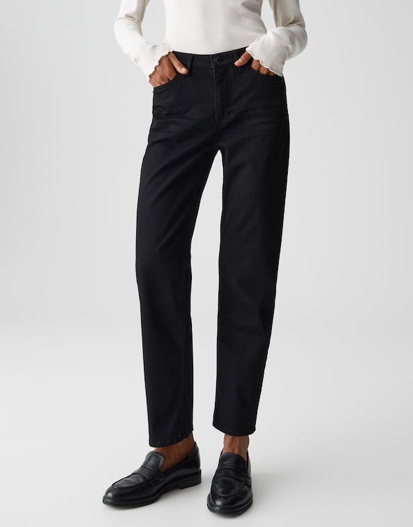 Opus Elma lange broek dames zwart - L30