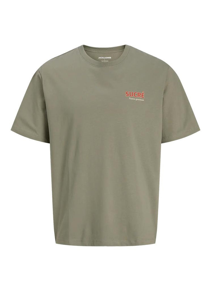Jack & Jones t-shirt k/m heren army – 12288350 Lemon