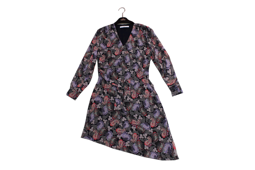 Aaiko Penrose pes 523 jurk midi dames zwart dessin