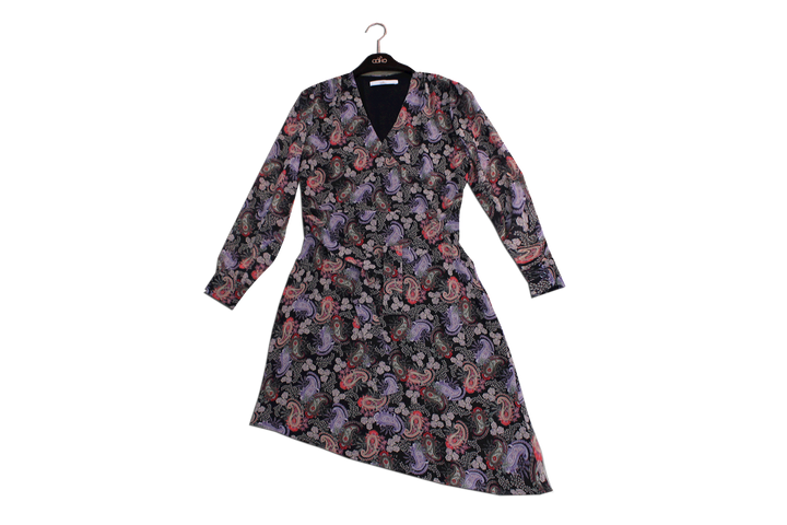 Aaiko Penrose pes 523 jurk midi dames zwart dessin