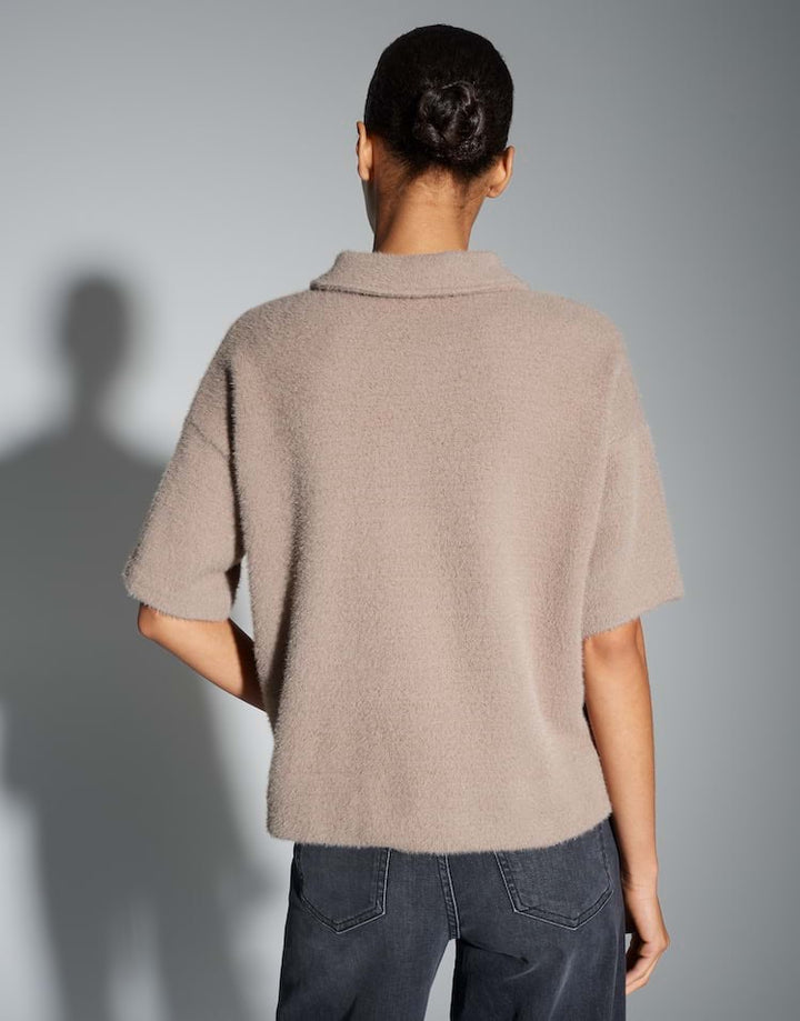 Opus polo k/m dames taupe – Geludi 10499413724392
