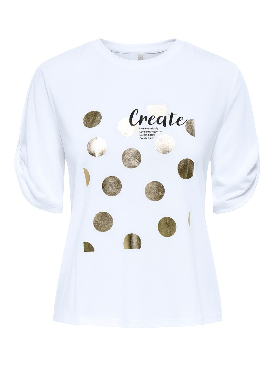 Only 15349921 Free t-shirt dames – wit