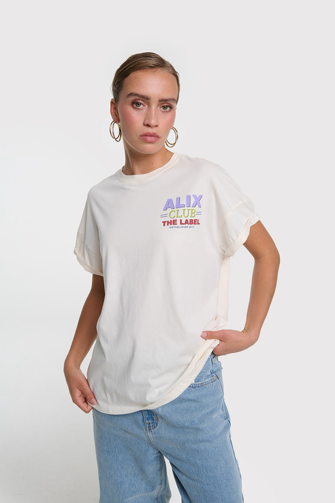 Alix the label t-shirt k/m dames off-white