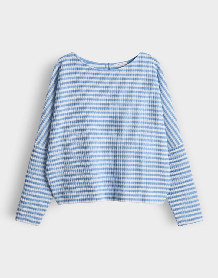 Opus Gresh trui dames blauw dessin