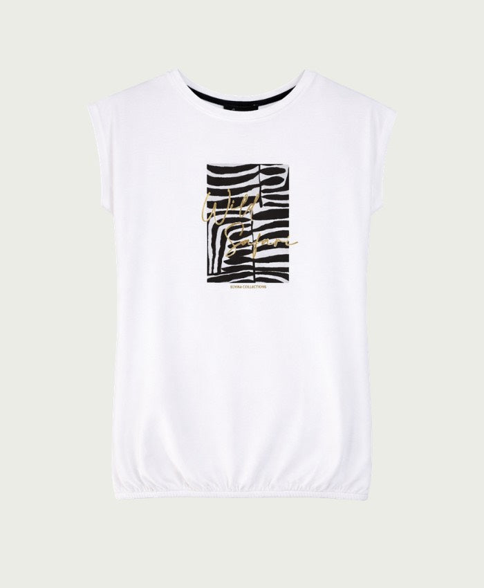 Elvira Casuals E2 26-061 Safari t-shirt dames – off-white