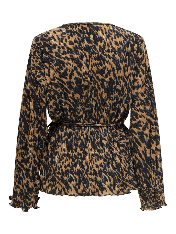 Jacqueline de Yong 15332399 Sienna – dames vest gebreid - Bruin Dessin