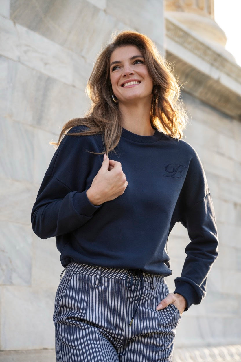 Elvira Casuals E126-043 Nathalie sweater dames – navy