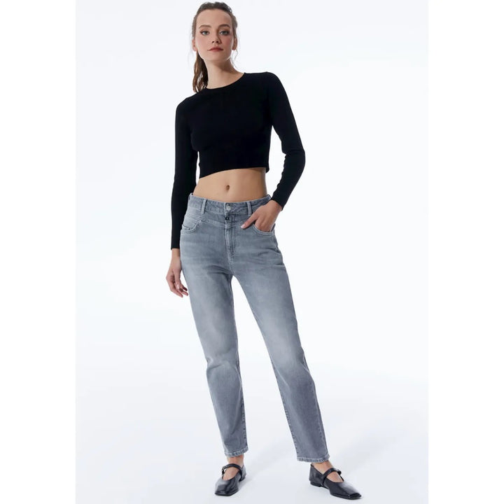 COJ Victoria jeans boyfriend fit grey denim – dames - L32