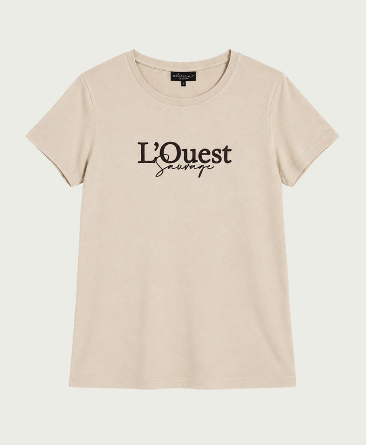 Elvira Casuals E4 26-001 elguest t-shirt k/m beige
