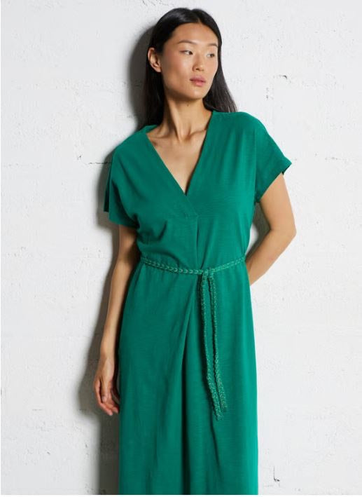 Vila 14105472 verano midi jurk groen – dames