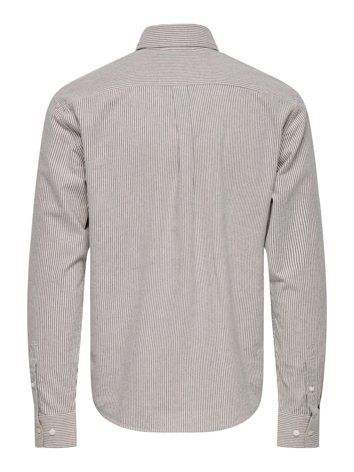 ONLY & SONS Gaton overhemd l/m heren - blauw dessin