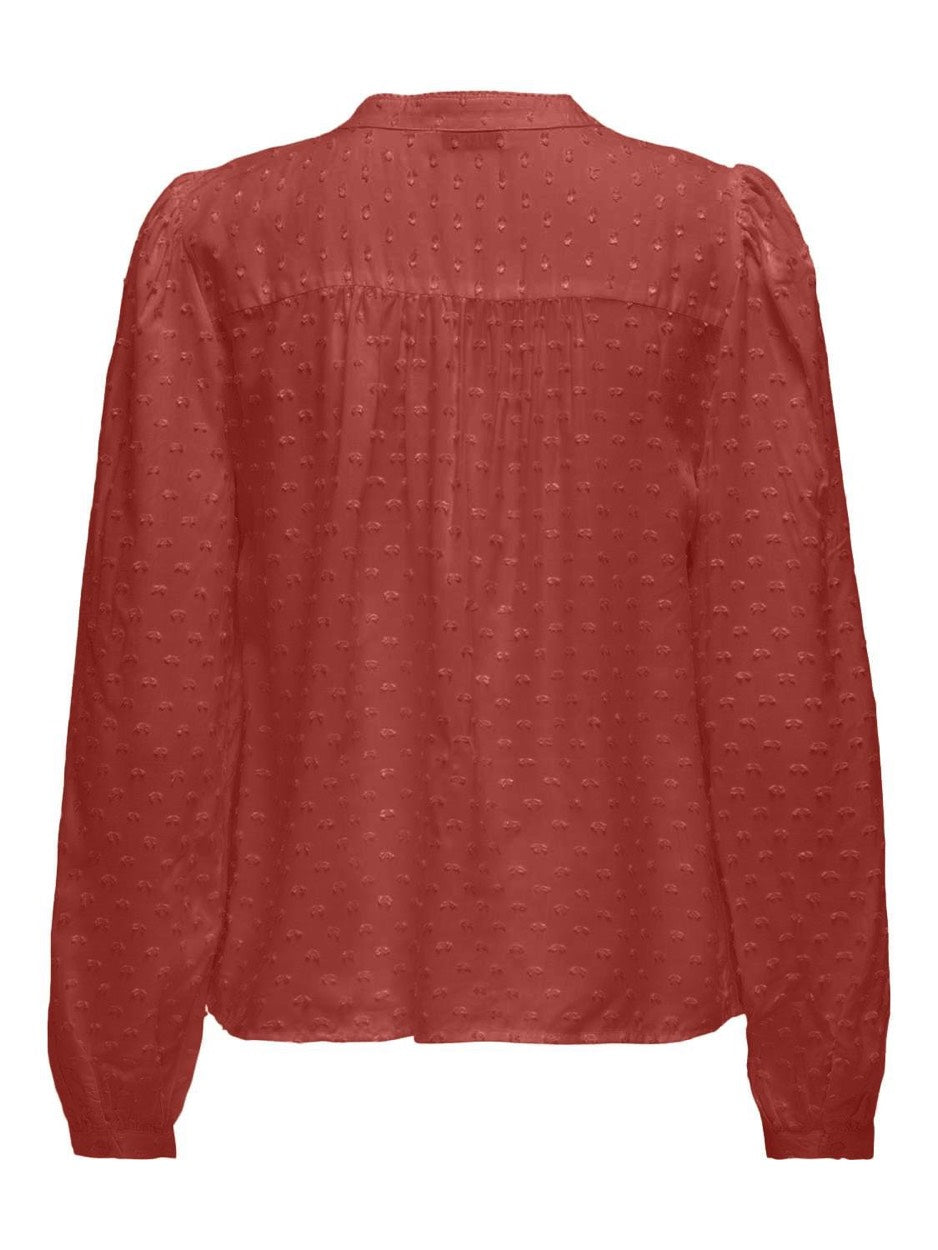 Jacqueline de Yong blouse l/m brique – dames