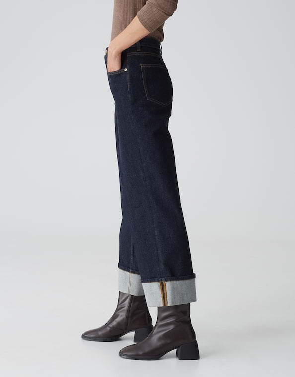 Opus Mipo 1031599275349 jeans loose fit dames - Blue Denim - L28