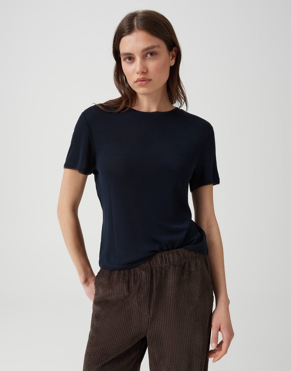 Opus Soppel T-shirt navy – dames