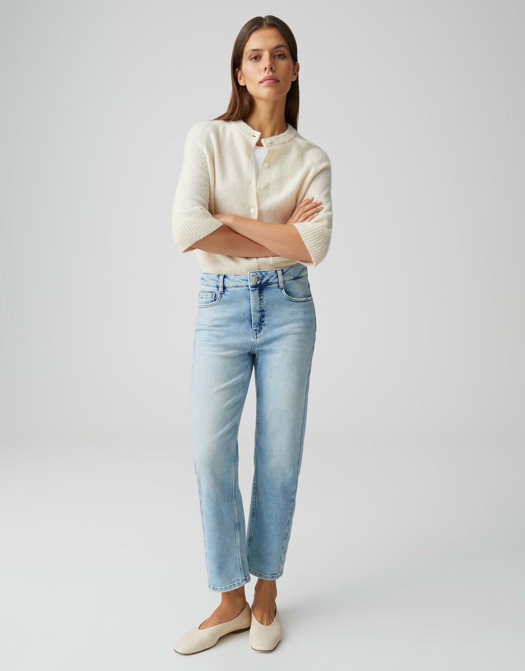 Opus Minah jeans low croth-baggy fit dames – blue denim - 26