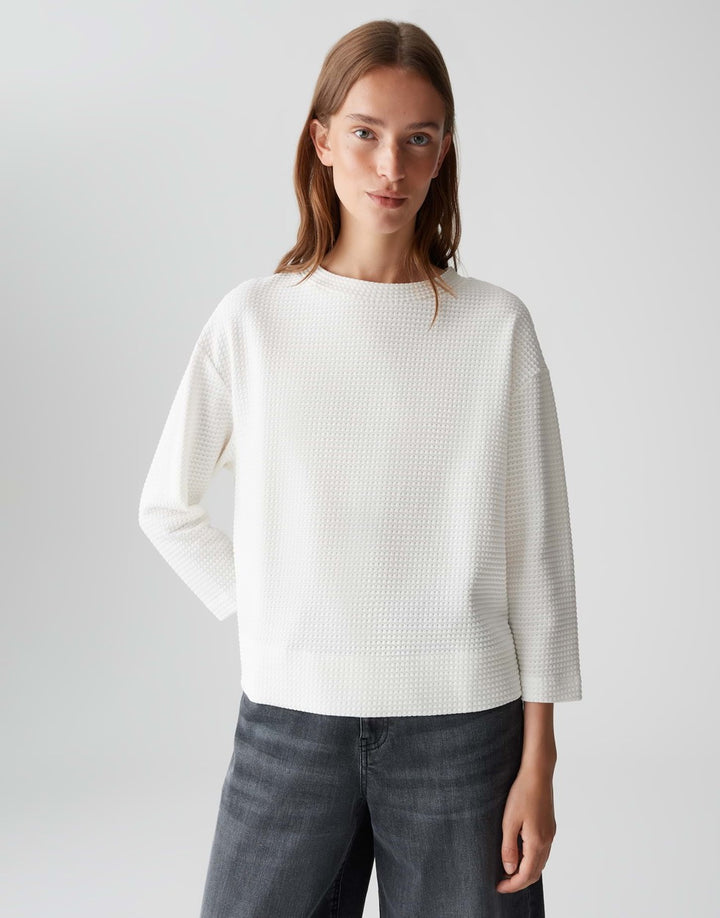 Opus Gelix sweater dames off-white