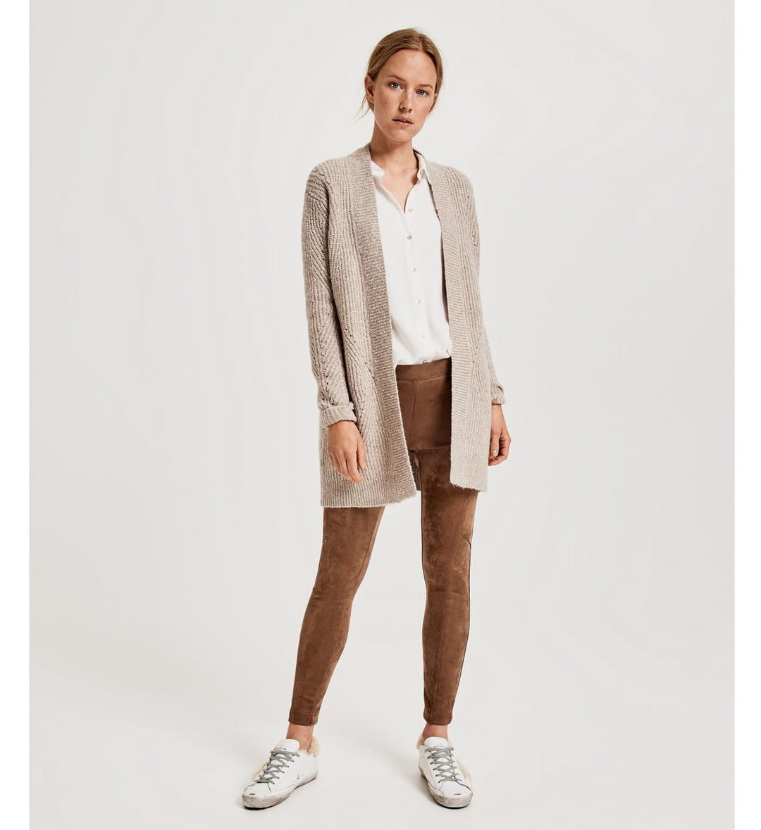 YAYA Women vest gebreid zand – dames