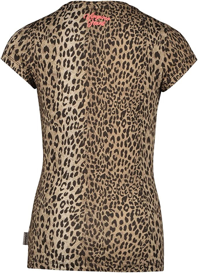 Vingino Halexi t-shirt k/m meisjes - bruin dessin