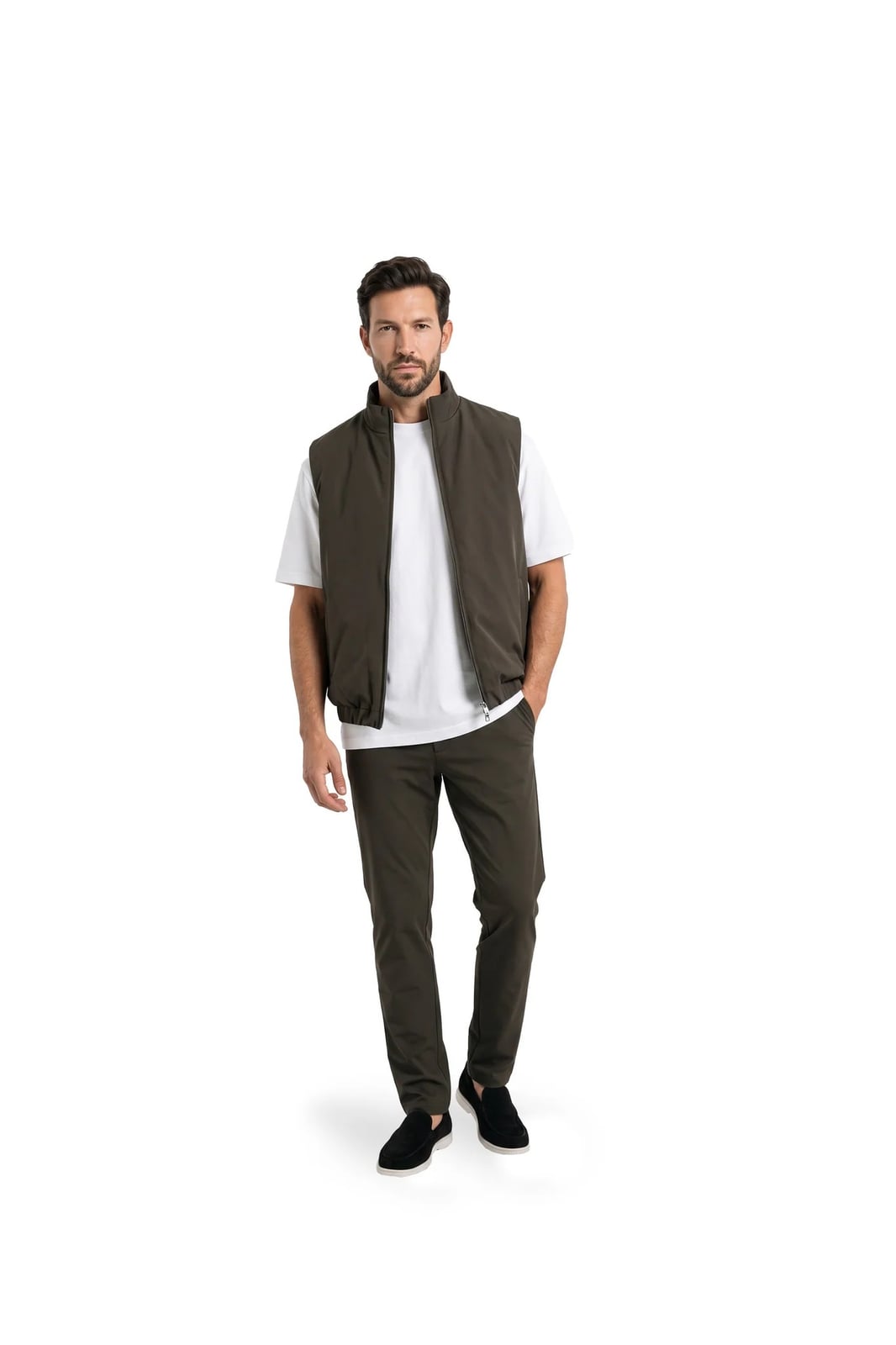 Malelions MPD50026017 bodywarmer heren donkergroen