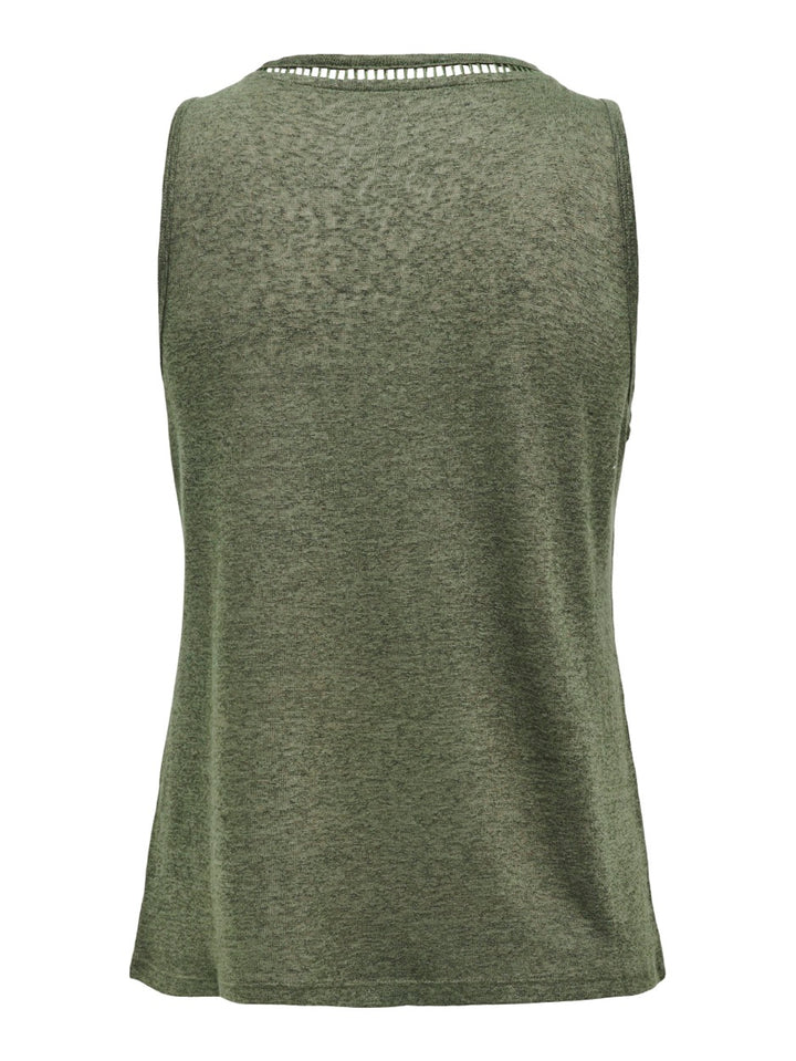 Only 15320076 Penny donkergroen singlet – dames