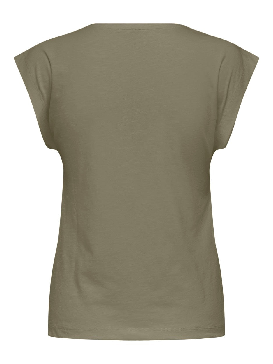 Only Delia top groen dessin – dames